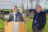 Spatenstich Leitharegulierung Neufeld-Ebenfurth-Landegg, 12.11.2015