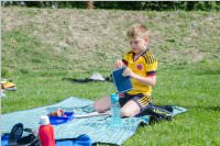 VS Neufeld: Lesepicknick der 1A am Leithaspielplatz, 14.06.2016