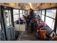 VS 3. Klassen bei Stra�enbahn und Christkindlmarkt, 19.11.2013