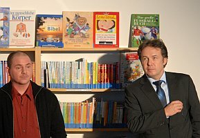 Sandro Pezetta und Kurt Michael Strametz bei der literarischen Adventjause der B�cherlinge